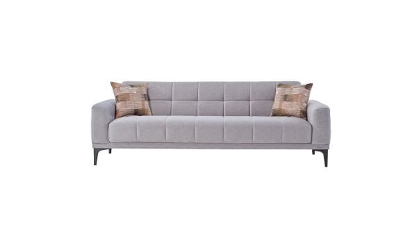 Palermo S Üçlü Koltuk - Siyah Renk Ayak Gri