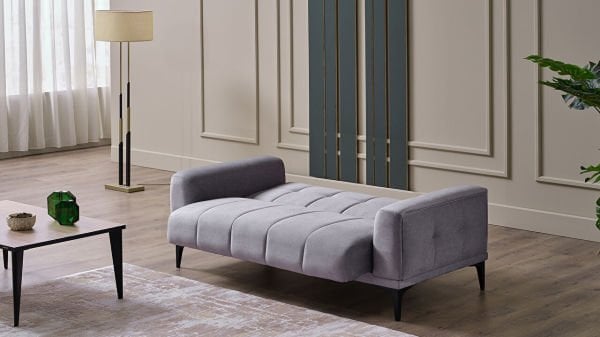 Palermo S İkili Koltuk - Siyah Renk Ayak Gri