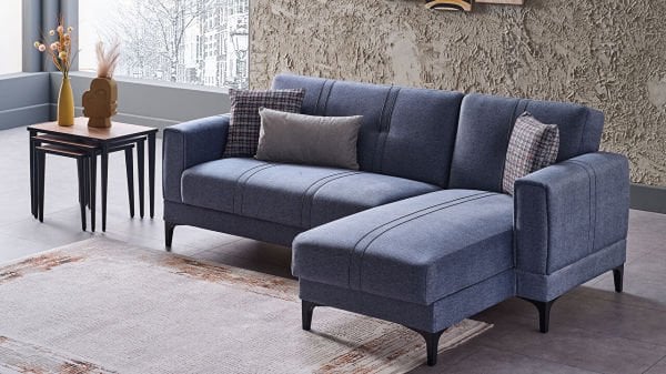 Ruby S Uzanmalı Köşe Sol Koltuk - Lacivert