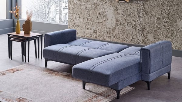 Ruby S Uzanmalı Köşe Sol Koltuk - Lacivert