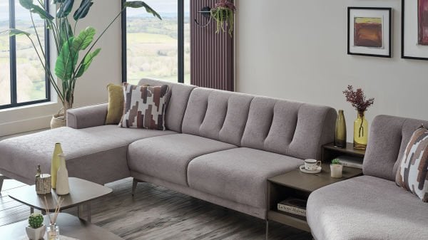 Atlanta Köşe Takımı Modüler - Vizon - Bronz Renk Ayak