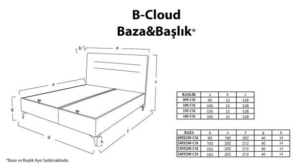 BCloud Baza - Krem 100X200