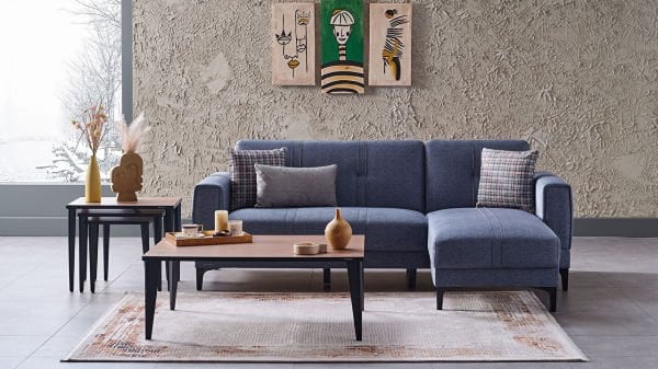 Ruby S Uzanmalı Köşe Sol Koltuk - Lacivert Lacivert