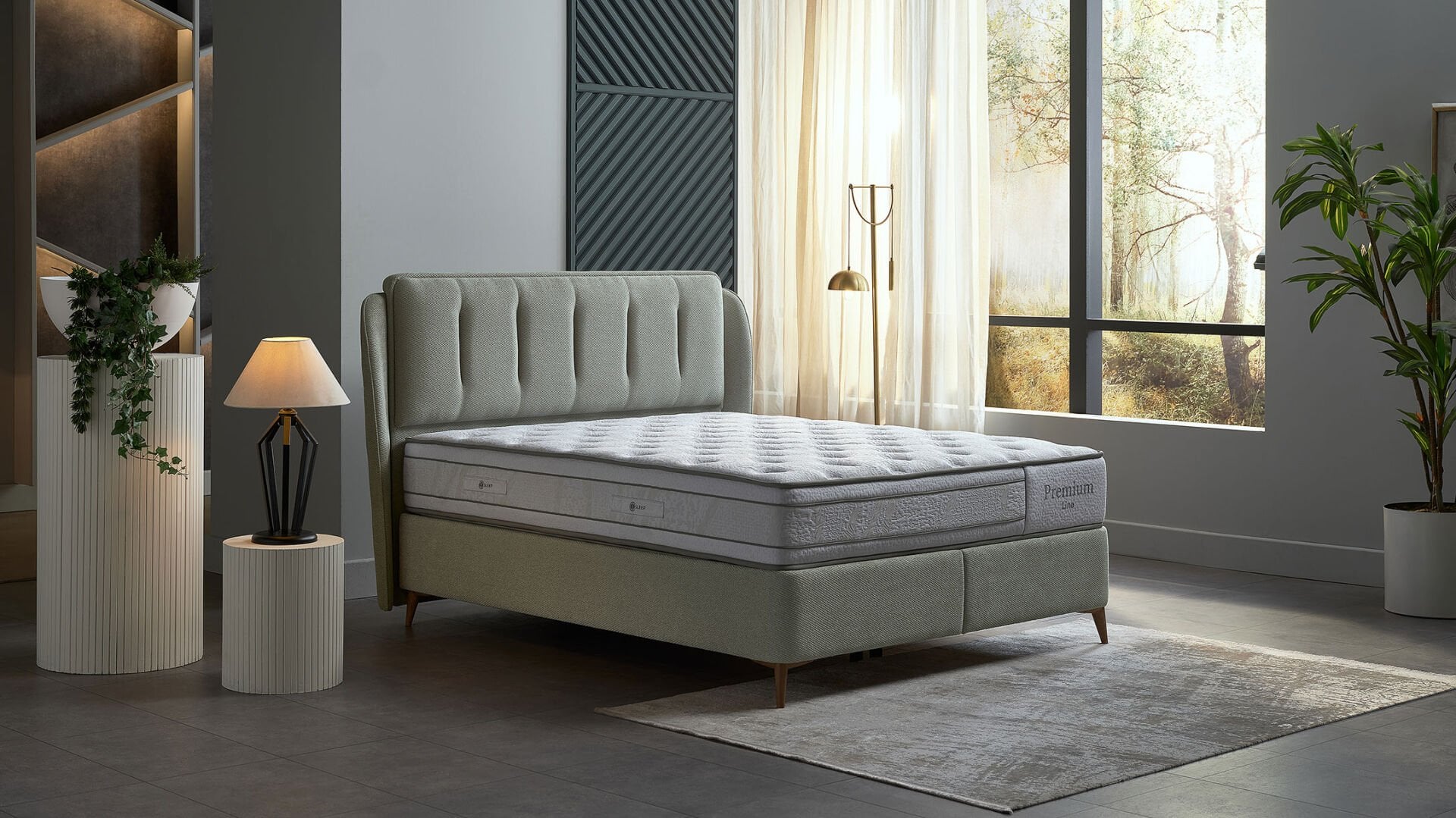 Premium Line Baza 140X190 - Su Yeşili