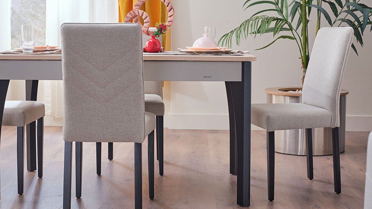 Melinton Sandalye 4077 2 li Krem