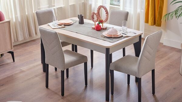 Melinton Sandalye 4077 2 li Krem