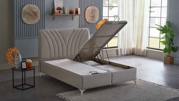 Smart Form S Baza Başlık Seti - Kumaş Krem - 160X200