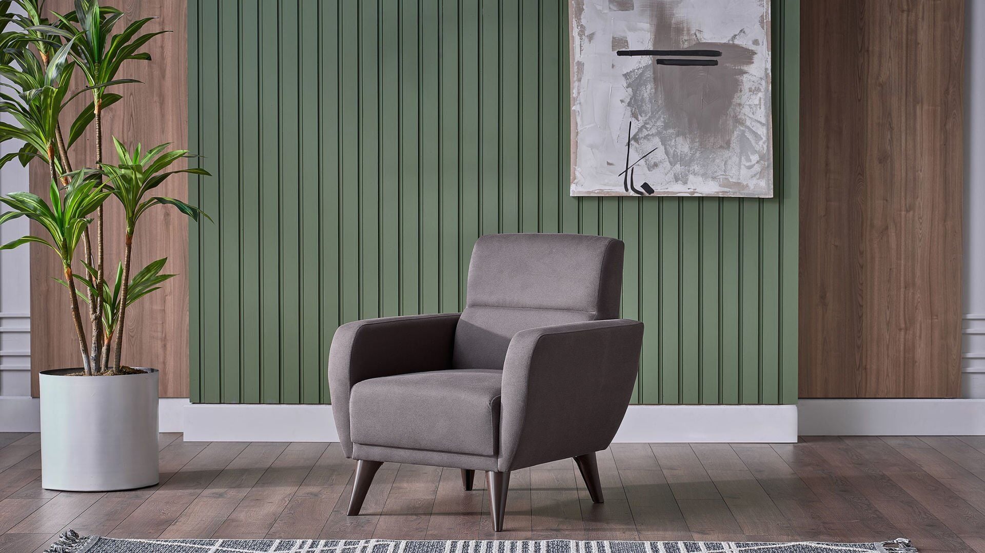 Flexy Tekli Koltuk Gri