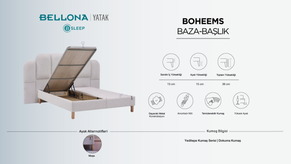 Boheems Genç Odası Baza 90X190