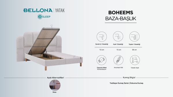 Boheems Genç Odası Baza 90X190