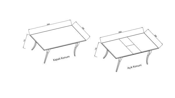 Andera Açılır Yemek Masası Açılır Masa