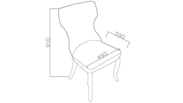 Andera Sandalye 6338 2 li Gri