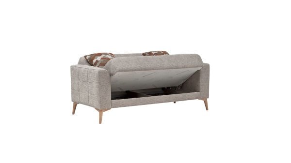 Luis İkili Koltuk - Vizon - Meşe Renk Ayak