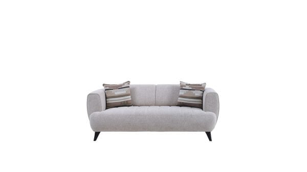 Mona İkili Koltuk - Bej - Kahve Renk Ayak