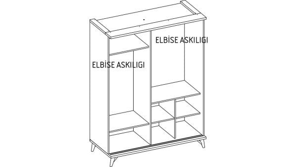 Mavenna Genç Odası Sürgülü Gardırop