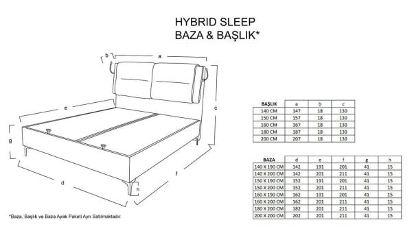 Hybrid Sleep Başlık 160 - Gri