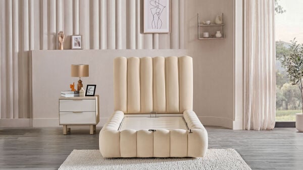 Bio Natura Başlıklı Karyola Seti - Bej 100X200