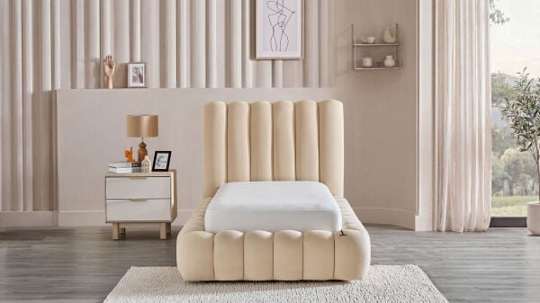 Bio Natura Başlıklı Karyola Seti - Bej 120X200