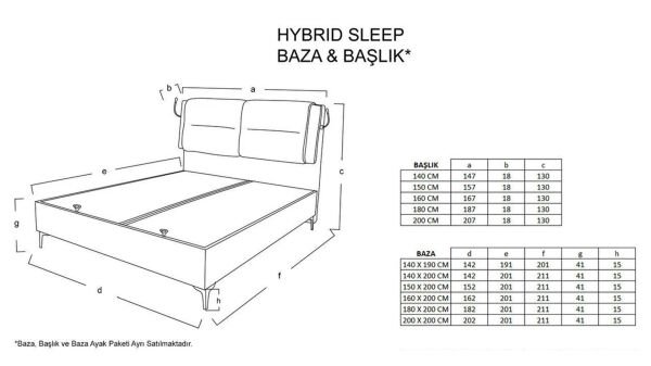 Hybrid Sleep Baza 180X200 - Gri