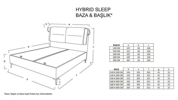 Hybrid Sleep Baza 140X190 - Gri