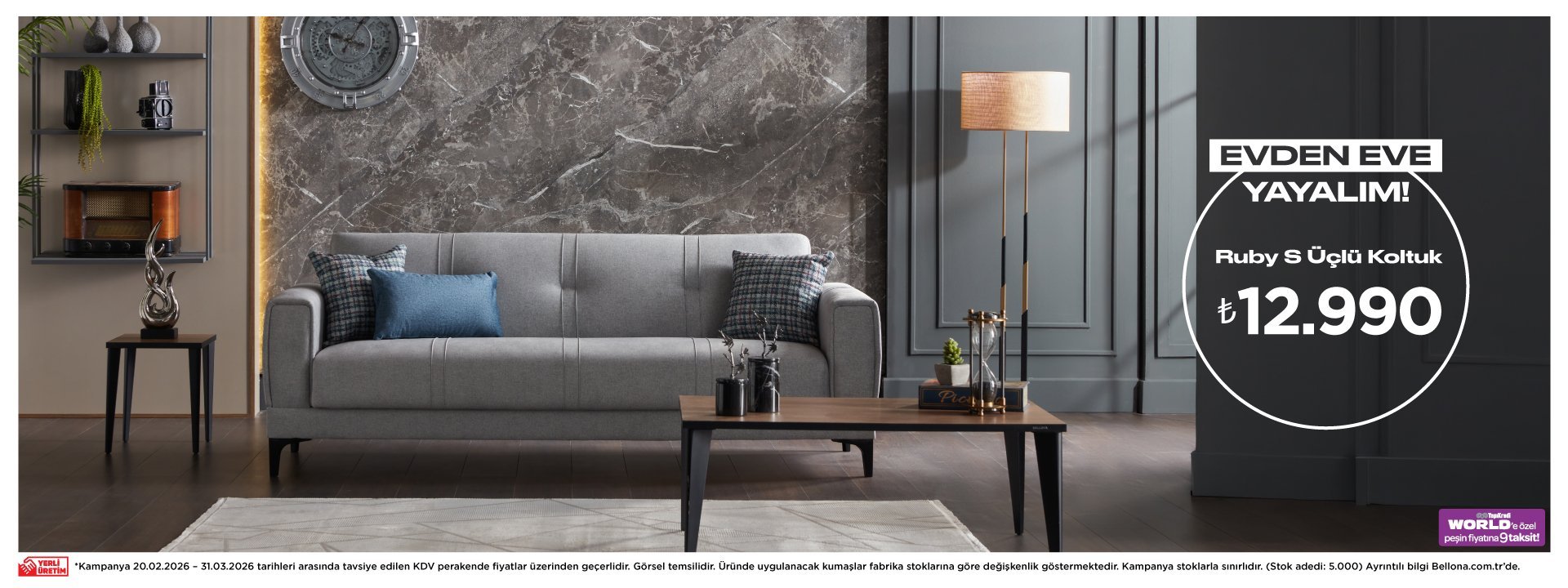 Ruby S Üçlü Koltuk