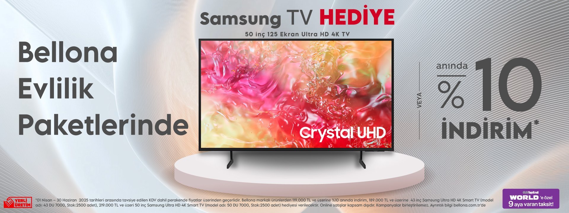 Evlilik Paketi Smsung TV Hediye
