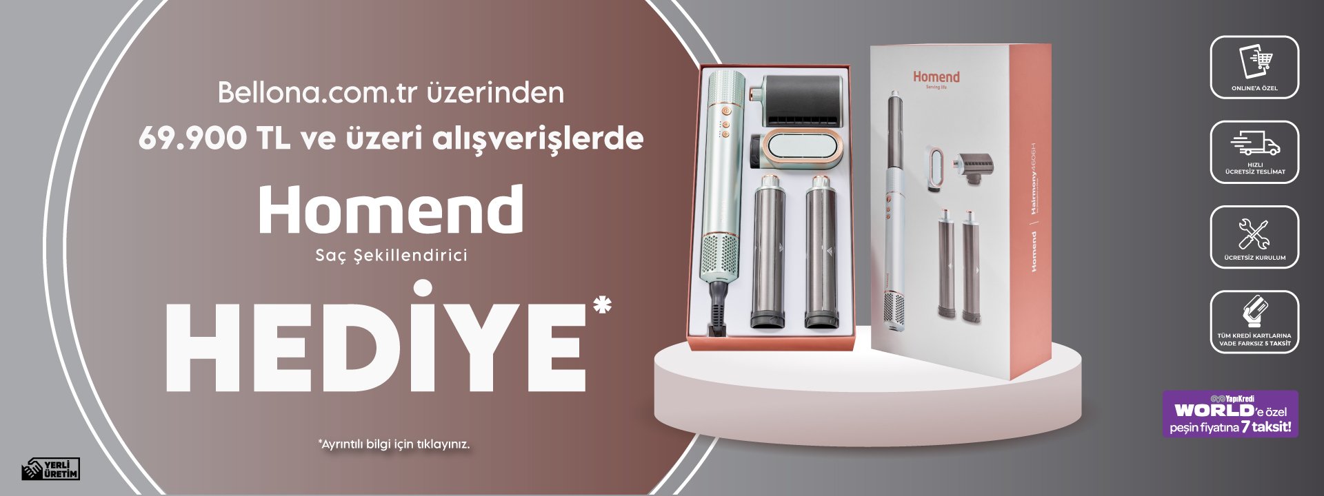 69.900 Tl Üzerine Saç düzleştirici Hediye